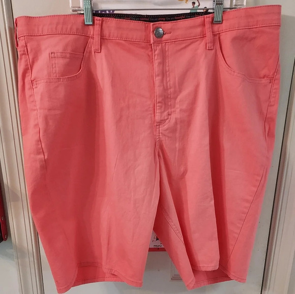 Riders by Lee Coral Elastic Waistband Shorts in Size 24W - Picture 1 of 9